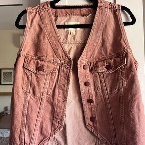 Pink Denim Vest